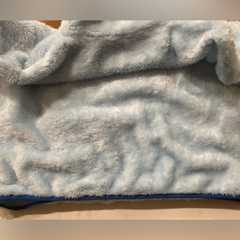 🎉HP🎉Lilly Pulitzer Skipper Sherpa Popover Fleece Fuzzy Half Zip Skim blue XXL - Picture 4 of 10